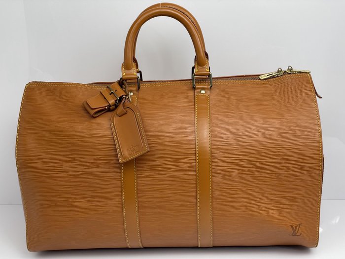 Sold at Auction: LOUIS VUITTON 'KEEPALL 45' EPI LEATHER DUFFLE BAG