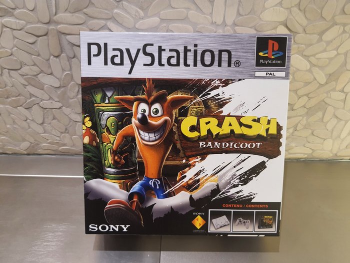 Sony PlayStation 1 - Crash Bandicoot - custom - Set aus Videospielkonsole + Spielen