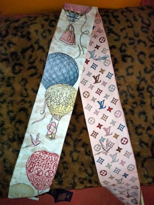 Louis Vuitton Carre Stickers Silk Neckerchief