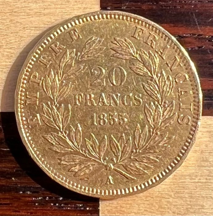 20 Francs Or 1855-A, Paris