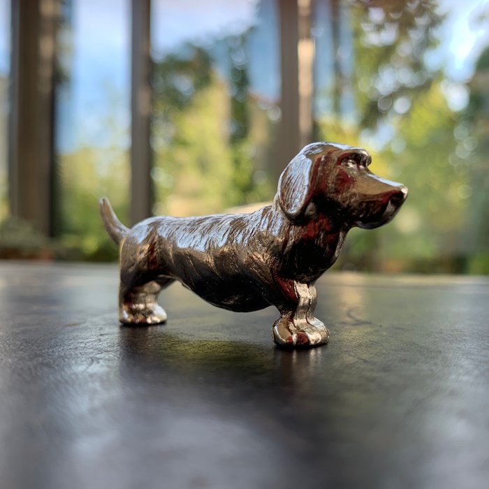 Knife rest (6) - Dachshund dogs - Silver-plated