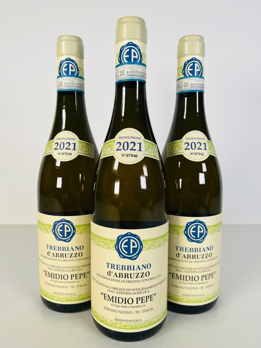 2021 Emidio Pepe - Trebbiano d’Abruzzo - Abruzzo - 3 Flaskor (0,75L)