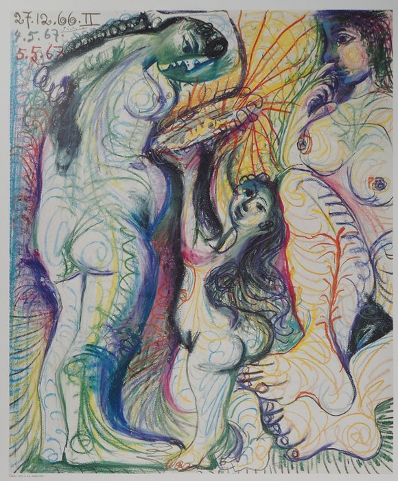 Pablo Picasso (1881-1973) - Trois nus à la toilette