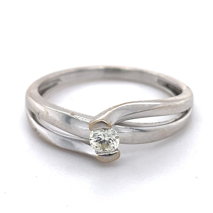 Δαχτυλίδι - 18 καράτια Λευκός χρυσός Διαμάντι 