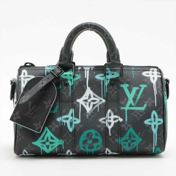 Louis Vuitton Keepall 50 Monogram Graffiti Green Duffle Bag Auction