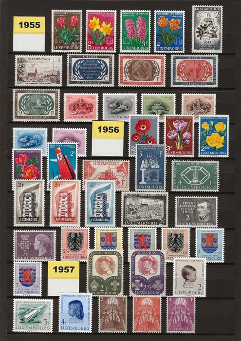 卢森堡 1955/1995 - 卢森堡 1955 年至 1995 年 - 完整收藏（米歇尔目录） - Michel - 531 to 1384 + blocks