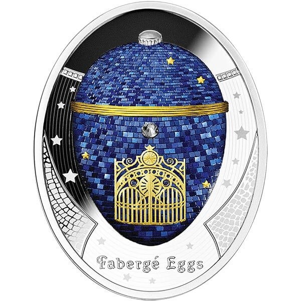 Niue. 1 Dollar 2023 Twilight Egg - Faberge Eggs, 1/2 Oz (.999)  (Fără preț de rezervă)