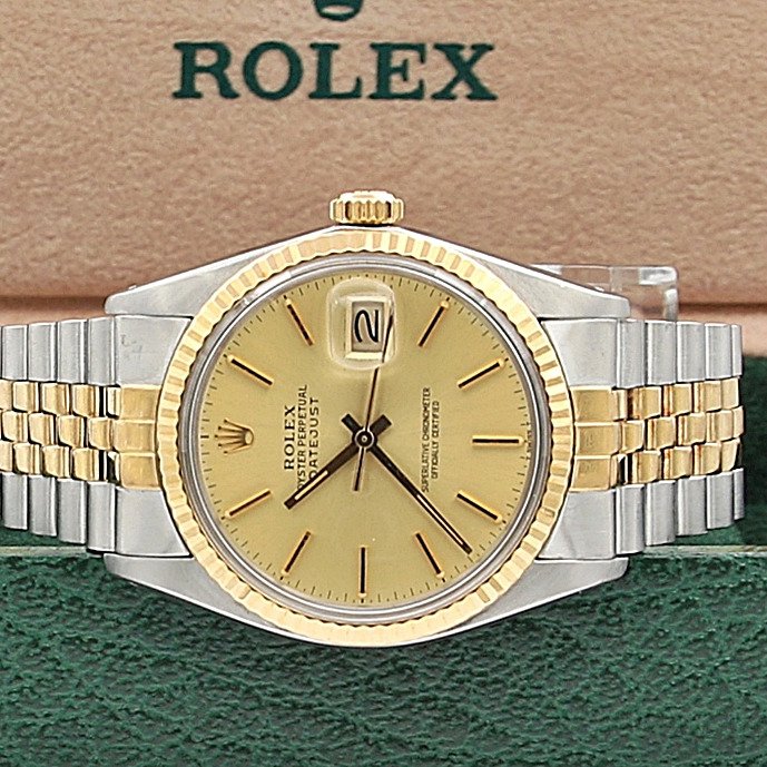 Rolex - Datejust 36 - Champagne Dial - 16013 - Unisexe - 1980-1989