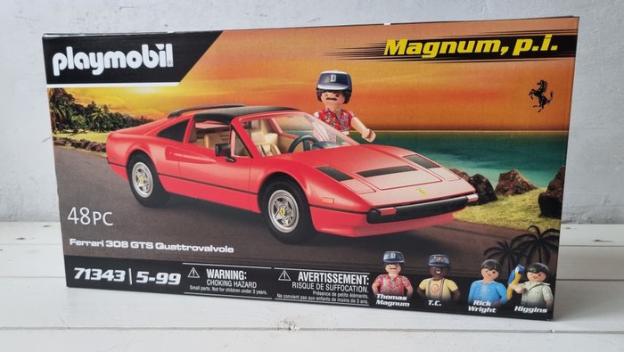 Playmobil Magnum P.i. Ferrari 308 Gts Quattrovalvole Car Set - 71343 -  Playmobil toy 