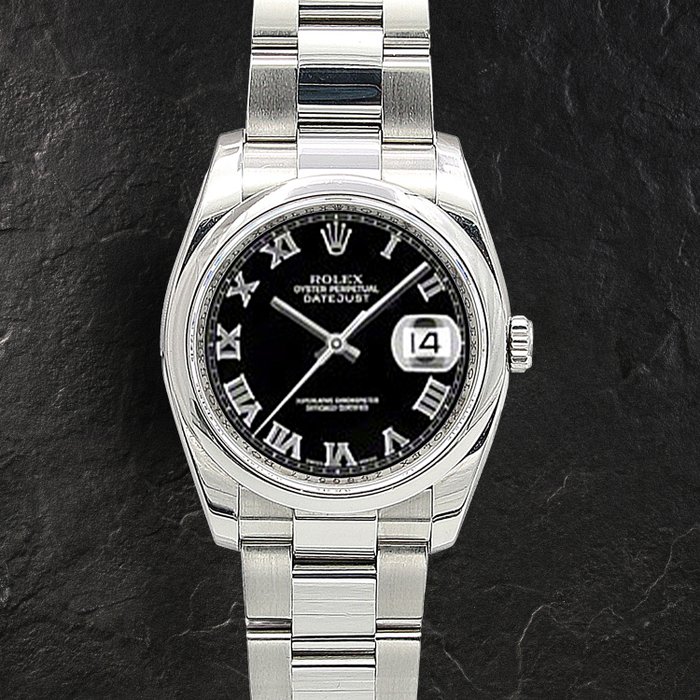 Rolex - Datejust - Black Roman Dial - 116200 - Uniszex - 2000-2010