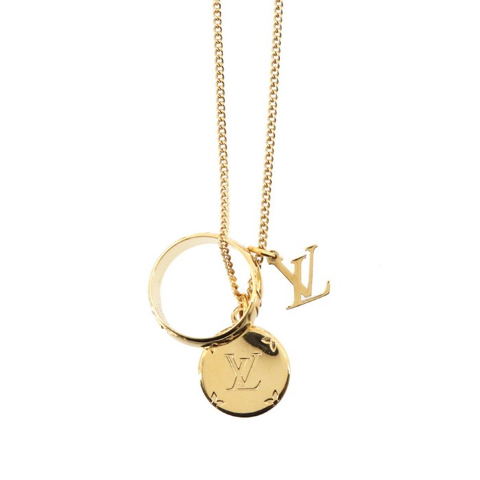 Sold at Auction: Louis Vuitton, Louis Vuitton Monogram Eclipse Charms  Necklace