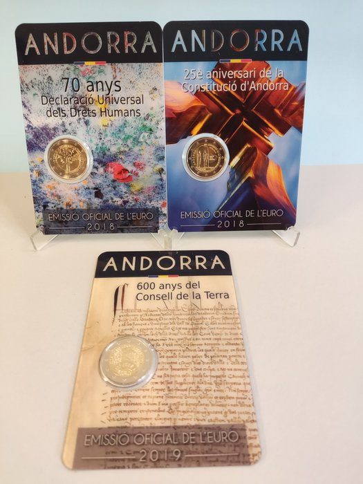 Andorra. 2 Euro 2018/2019 (3 coincards)