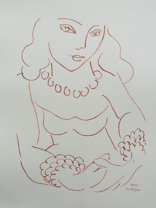 Henri Matisse (1869-1954) - Dame au collier de perles