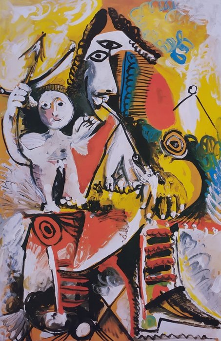 Pablo Picasso (1881-1973) (after) - "Musketeer and Cupid, 1969" - (40x50cm)
