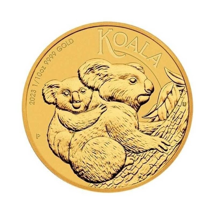 澳大利亞. 15 Dollars 2023 Koala Gold 1/10 oz