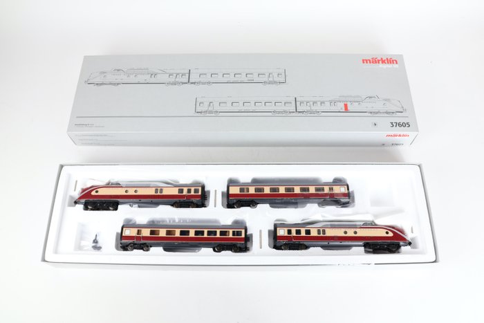 Märklin H0 - 37605 - Pociąg marszrutowy - Zestaw pociągów TEE VT 11.5 4 sztuki - DB