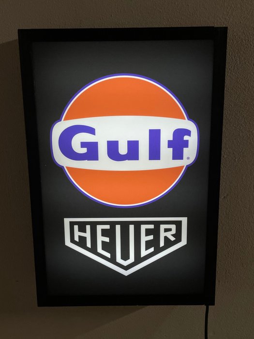 Werbeschild - Gulf Heuer Leuchtschild Plexiglas LED - Catawiki