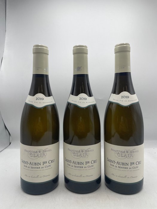 2019 Saint-Aubin 1° Cru "Sur le Sentier du Clou" Blanc - Francoise & Denis Clair - 勃艮第 - 3 Bottles (0.75L)