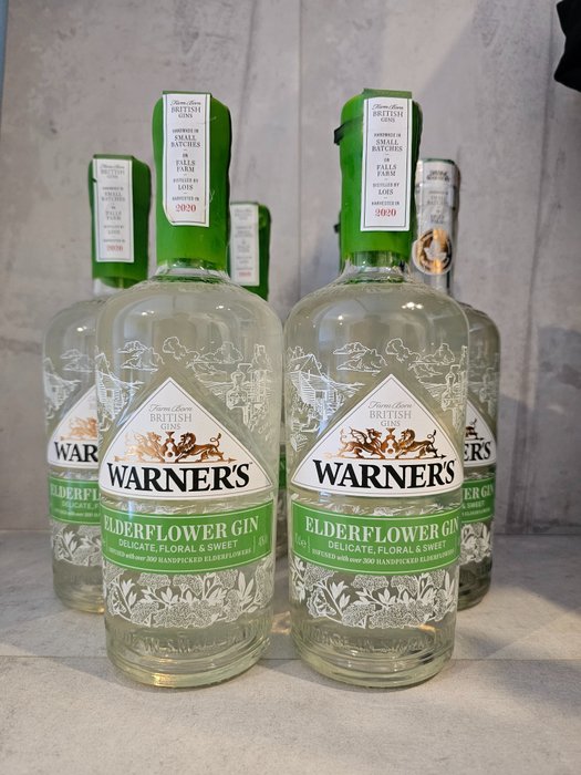 Warner's - Elderflower Gin - 70 cl - 6 botellas
