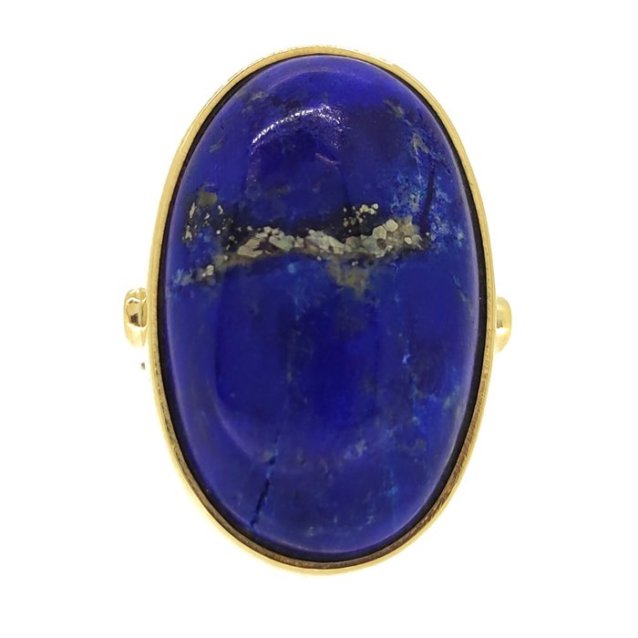 Ring - 18 karaat Geel goud Lapis lazuli 