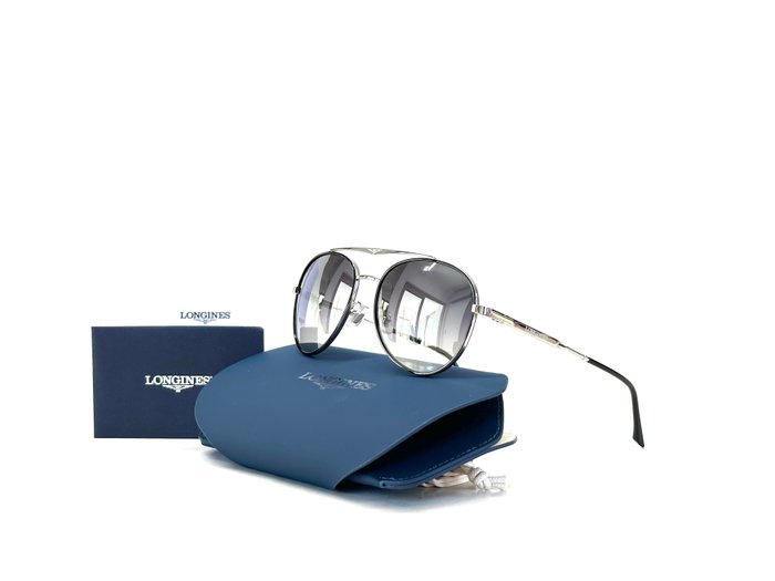 Other brand - LONGINES, LG0007-H/S 16C, Silver, Cat.:*3 Mirrored Zeiss® lenses, Classic Pilot *New & Unused - Gafas de sol