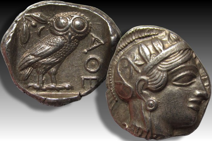 Attica, Athene. Zilver Tetradrachm,  454-404 B.C. – great example of this iconic cointype –