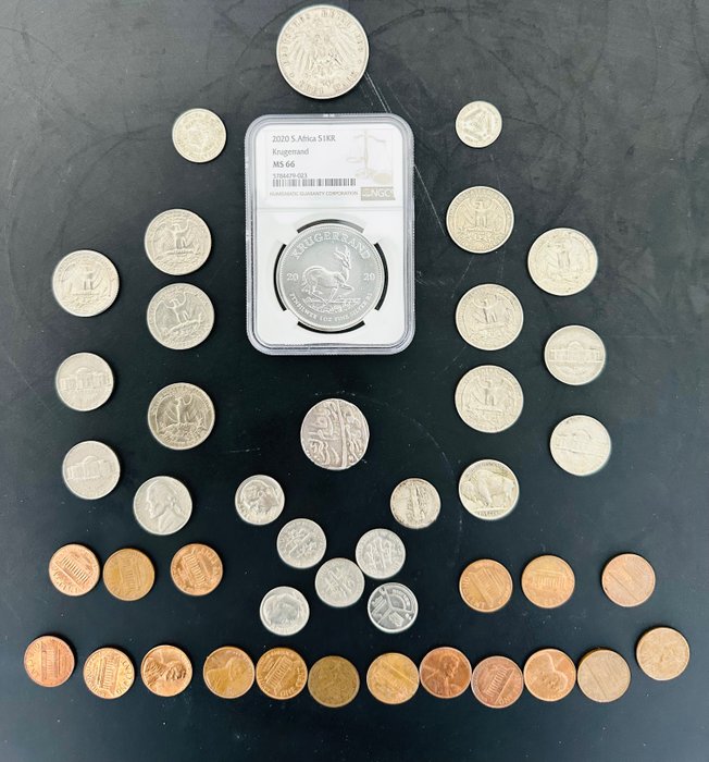 World. Collection of coins from different countries (54 pieces)