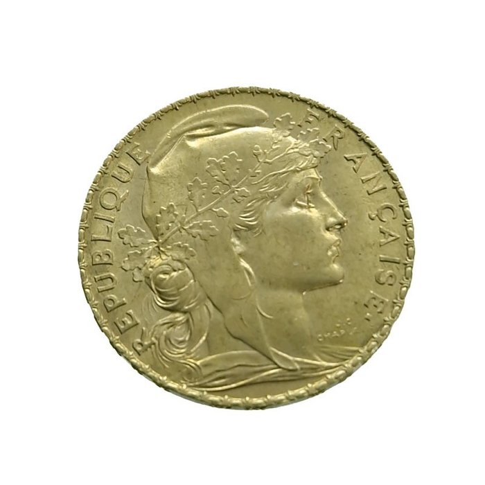 Frankrike. 20 Francs 1907 Marianne
