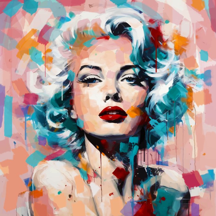 Alberto Ricardo (XXI) - Marilyn Monroe. Giclée XXL. 130 x 130 cm
