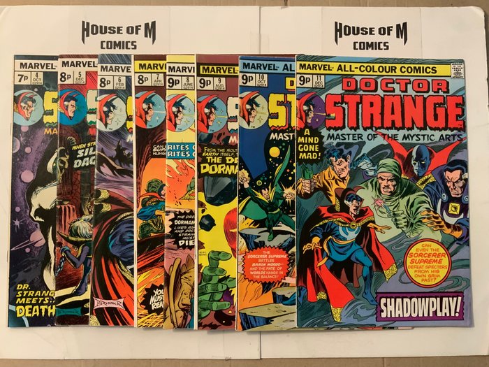 Doctor Strange (1974 2nd Series) # 4, 5, 6, 7, 8, 9, 10 & 11 Consecutive Run! Bronze Age Gems! - Appearance Silver Dagger, Death, Dormammu, Eternity - Stapled - First edition - (1974/1975)