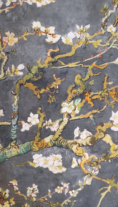 Eksklusivt Van Gogh-stof "Mandelblomst" - 600x140 cm - Kunstnerisk design - Tekstil - 140 cm - 0.02 cm