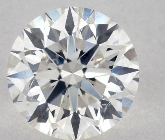1 pcs 鑽石 - 1.22 ct - 圓形 - H(次於白色的有色鑽石) - SI2