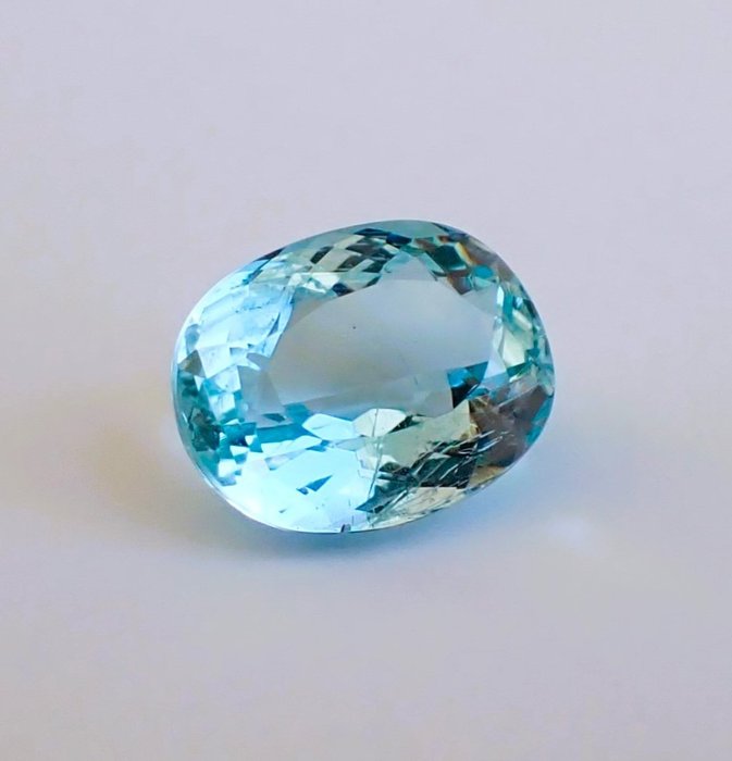 藍色 海藍寶石 - 3.96 ct