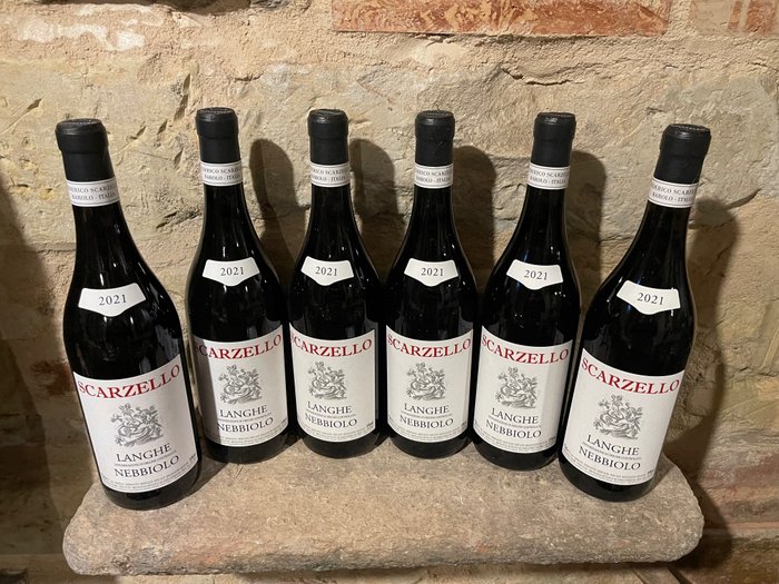 2021 Scarzello Nebbiolo - Piemonte - 6 Flasker  (0,75 l)