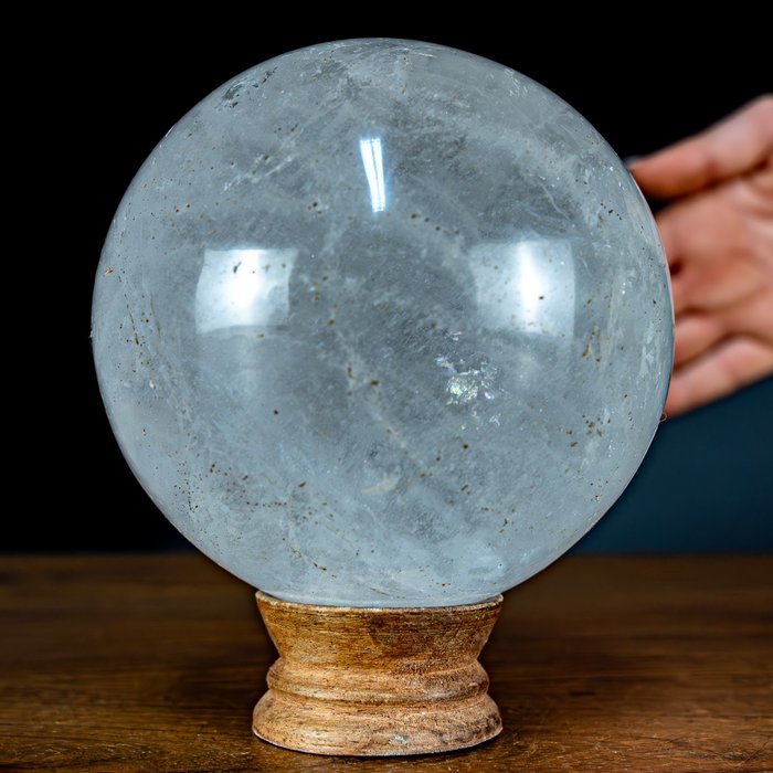 High Quality Natural Quartz Crystal Sphere, Brazil- 1464.22 g