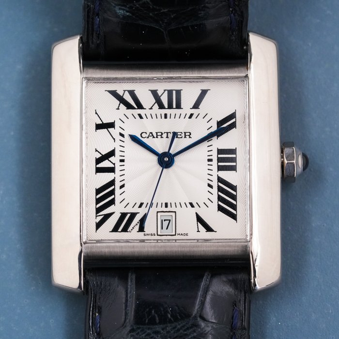 Cartier - Tank Française 18k White Gold - No Reserve Price - W5001156 - Men - 2011-present