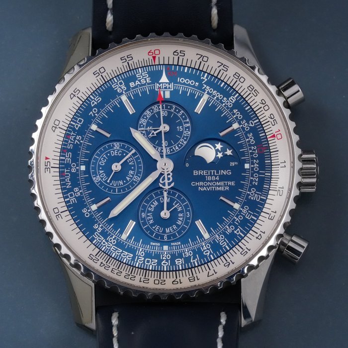 Breitling - Navitimer 1461 Perpetual Calender Moonphase Blue Dial Limited Edition - A1937012/C883 - Herren - 2011-heute