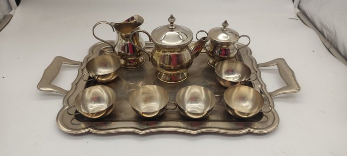 Servizio da tè e caffè (10) - Juego completo de te, chapado plata - placcato argento