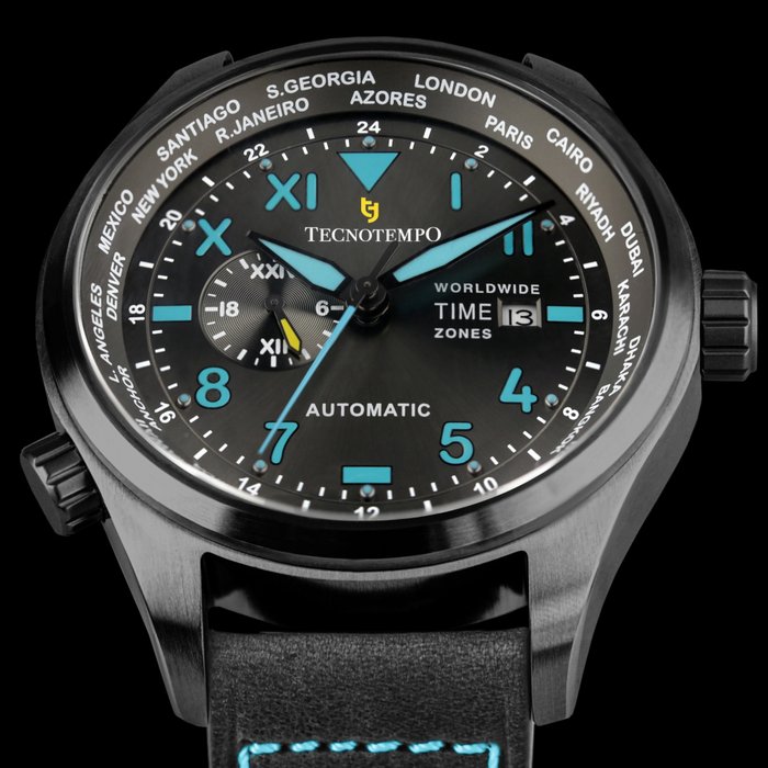 Tecnotempo® - "NO RESERVE PRICE" Automatic World Time Zone 300M - Limited Edition - TT.300.WNNBL - 沒有保留價 - 男士 - 2011至今