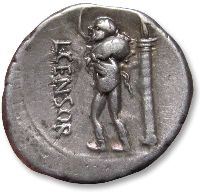 Römische Republik. L. Marcius Censorinus. Denarius Rome mint 82 B.C.