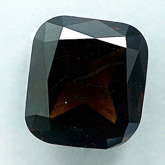 鑽石 - 1.06 ct - 枕形 - Cognac - I1