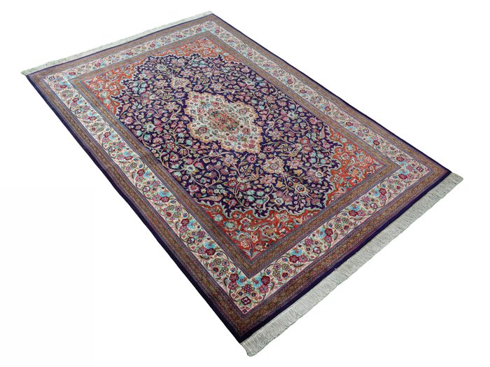 Silk Ghoum - 极细波斯地毯 100% 真丝 - 小地毯 - 200 cm - 140 cm