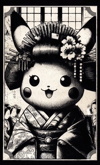 Æ (XX-XXI) - “The Geisha Pikachu”, (2024) Collectible! Gotta Catch ‘em All!