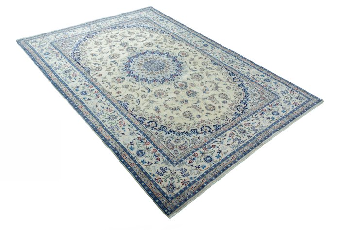 Nain 6 La Habibian - 非常精致的波斯地毯，含有大量丝绸 - 小地毯 - 293 cm - 200 cm