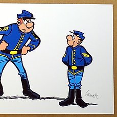 Lambil, Willy - 1 Offset Print - Les Tuniques Bleues - Blutch et Chesterfield - 2009 Comic Art
