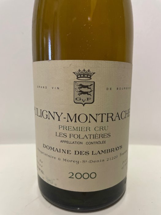2000 Puligny Montrachet 1° Cru "Les Folatières" - Domaine des Lambrays - Borgoña - 1 Botella (0,75 L)