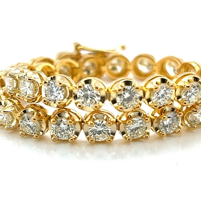 7.05 CRT E VVS1 10.96 GR - Bracelet Yellow gold Diamond  (Natural) 