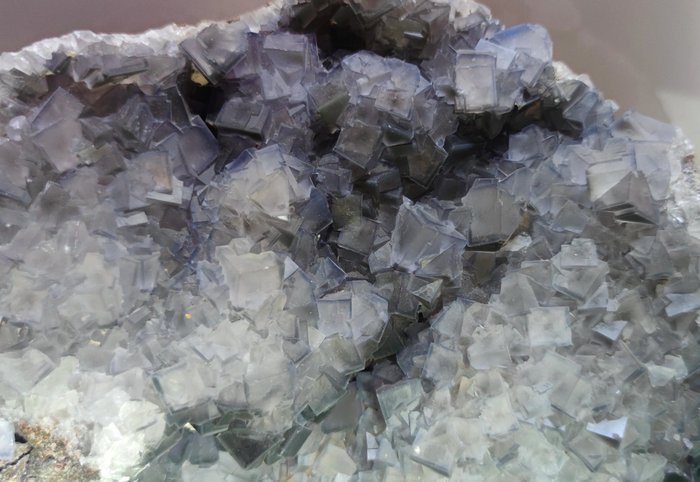 MEGA Plate Fluorite Hunan, Kina Prøve - Høyde: 28 cm - Bredde: 21 cm- 4 kg - (1)