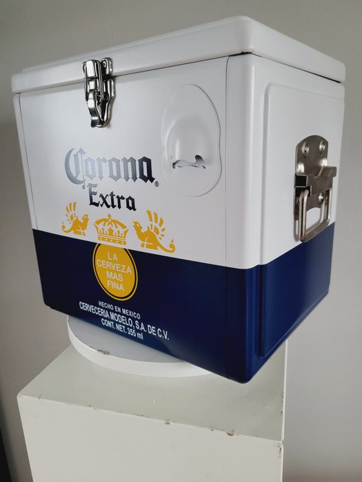 Corona Beer S.A. - Enseigne publicitaire - Glacière - Métal et aluminium
