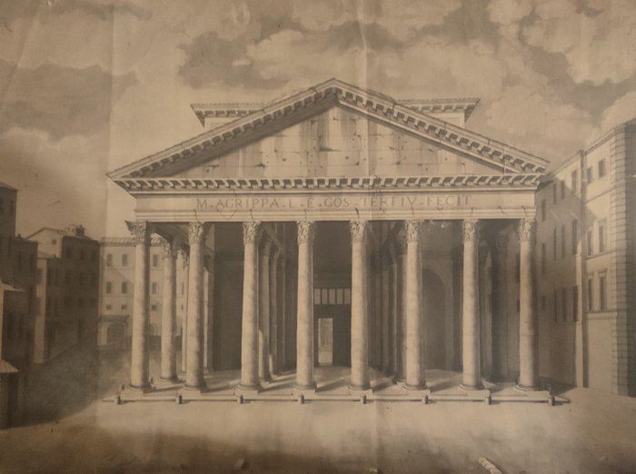 Scuola italiana (XVIII) - Veduta del Pantheon